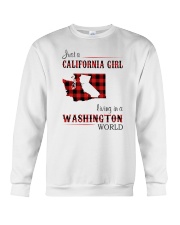 CALIFORNIA GIRL LIVING IN WASHINGTON WORLD Crewneck Sweatshirt thumbnail