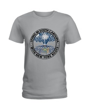 LIVING IN SOUTH CAROLINA WITH NEW YORK ROOTS Ladies T-Shirt front