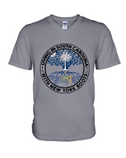 LIVING IN SOUTH CAROLINA WITH NEW YORK ROOTS V-Neck T-Shirt thumbnail