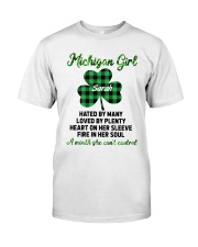 Michigan Girl Hated By Many Custom Name Classic T-Shirt tile