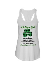 Michigan Girl Hated By Many Custom Name Ladies Flowy Tank tile