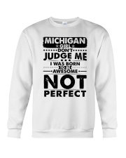 Michigan Girl Don't Judge Me Crewneck Sweatshirt tile