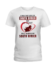 MY HEART WILL ALWAYS BE SOUTH AFRICA Ladies T-Shirt thumbnail