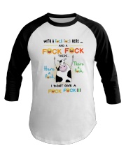 COW WITH A FUCK FUCK HERE Baseball Tee thumbnail