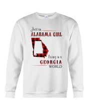 ALABAMA GIRL LIVING IN GEORGIA WORLD Crewneck Sweatshirt tile