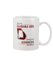 ALABAMA GIRL LIVING IN GEORGIA WORLD Mug tile