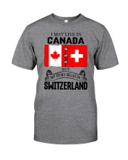 LIVE IN CANADA BEGAN IN SWITZERLAND ROOT Classic T-Shirt front