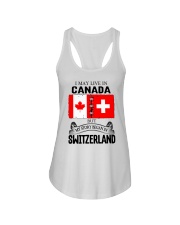 LIVE IN CANADA BEGAN IN SWITZERLAND ROOT Ladies Flowy Tank thumbnail