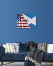 SCOTLAND AND UNITED STATES FLAG 14x11 Gallery Wrapped Canvas Prints aos-canvas-pgw-14x11-lifestyle-front-06