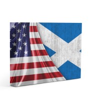SCOTLAND AND UNITED STATES FLAG 14x11 Gallery Wrapped Canvas Prints front