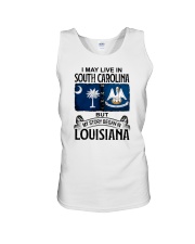 LIVE IN SOUTH CAROLINA BEGAN IN LOUISIANA Unisex Tank tile