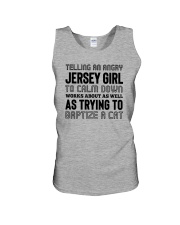 TELLING AN ANGRY JERSEY GIRL Unisex Tank thumbnail
