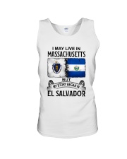 LIVE IN MASSACHSUETTS BEGAN IN EL SALVADOR Unisex Tank tile
