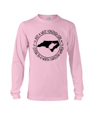 WEST VIRGINIA GIRL LIVING IN NORTH CAROLINA WORLD Long Sleeve Tee thumbnail