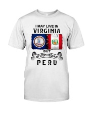 LIVE IN VIRGINIA BEGAN IN PERU Classic T-Shirt tile