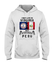 LIVE IN VIRGINIA BEGAN IN PERU Hooded Sweatshirt tile