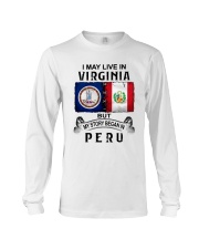 LIVE IN VIRGINIA BEGAN IN PERU Long Sleeve Tee tile