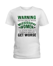 Never Argue With Mississippi Women Ladies T-Shirt tile