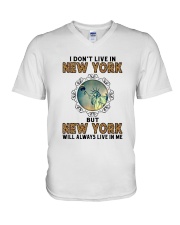 NEW YORK WILL ALWAYS LIVE IN ME V-Neck T-Shirt thumbnail