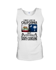 LIVE IN CALIFORNIA BEGAN IN SOUTH CAROLINA Unisex Tank tile