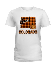 Colorado Map Boo Ladies T-Shirt tile