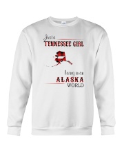 TENNESSEE GIRL LIVING IN ALASKA WORLD Crewneck Sweatshirt thumbnail