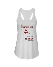 TENNESSEE GIRL LIVING IN ALASKA WORLD Ladies Flowy Tank thumbnail