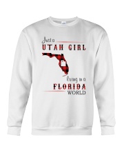 UTAH GIRL LIVING IN FLORIDA WORLD Crewneck Sweatshirt thumbnail