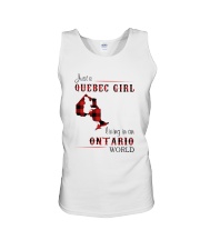 QUEBEC GIRL LIVING IN ONTARIO WORLD Unisex Tank thumbnail