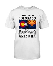 LIVE IN COLORADO BEGAN IN ARIZONA Classic T-Shirt tile