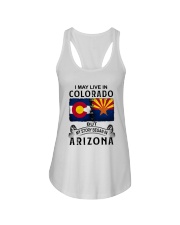 LIVE IN COLORADO BEGAN IN ARIZONA Ladies Flowy Tank thumbnail