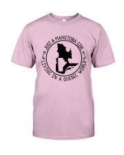 MANITOBA GIRL LIVING IN QUEBEC WORLD Classic T-Shirt thumbnail