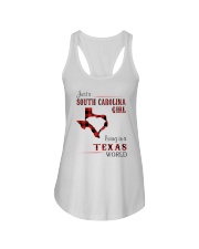 SOUTH CAROLINA GIRL LIVING IN TEXAS WORLD Ladies Flowy Tank thumbnail