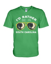 I'd Rather In South Carolina V-Neck T-Shirt tile