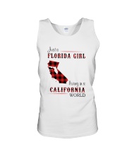 FLORIDA GIRL LIVING IN CALIFORNIA WORLD Unisex Tank thumbnail