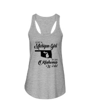 JUST A MICHIGAN GIRL IN AN OKLAHOMA WORLD Ladies Flowy Tank thumbnail