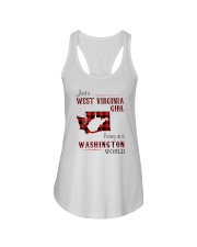 WEST VIRGINIA GIRL LIVING IN WASHINGTON WORLD Ladies Flowy Tank thumbnail