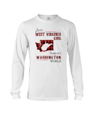 WEST VIRGINIA GIRL LIVING IN WASHINGTON WORLD Long Sleeve Tee thumbnail
