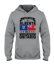 LIVE IN ALBERTA MY STORY BEGAN IN ONTARIO Hooded Sweatshirt thumbnail