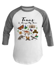 Texas Is Always Home Symbols Baseball Tee tile