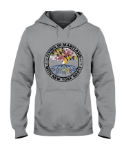 LIVING IN MARYLAND WITH NEW YORK ROOTS Hooded Sweatshirt thumbnail