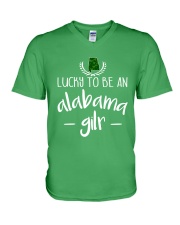 Lucky To Be Alabama Girl V-Neck T-Shirt tile