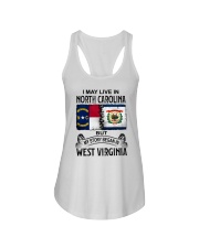 LIVE IN NORTH CAROLINA BEGAN IN WEST VIRGINIA Ladies Flowy Tank thumbnail