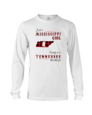 MISSISSIPPI GIRL LIVING IN TENNESSEE WORLD Long Sleeve Tee tile