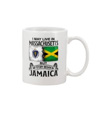 LIVE IN MASSACHUSETTS BEGAN IN JAMAICA Mug tile