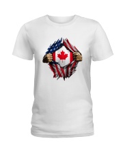 CANADIAN FLAG Ladies T-Shirt thumbnail