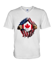 CANADIAN FLAG V-Neck T-Shirt thumbnail