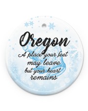Oregon Your Heart Remains Circle ornament - single (porcelain) front