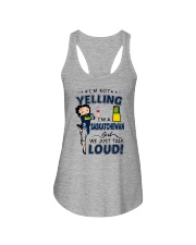 I'M A SASKATCHEWAN GIRL WE JUST TALK LOUD Ladies Flowy Tank thumbnail