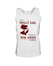 PHILLY GIRL LIVING IN NEW JERSEY WORLD Unisex Tank thumbnail